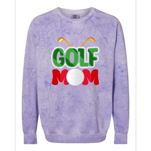 Golf Mom Gift For Mother's Day Colorblast Crewneck Sweatshirt