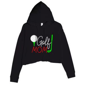 Golf Mom Gift For Mother's Day Crop Fleece Hoodie