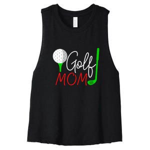 Golf Mom Gift For Mother's Day Women's Racerback Cropped Tank