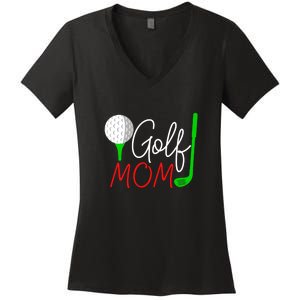 Golf Mom Gift For Mother's Day Women's V-Neck T-Shirt