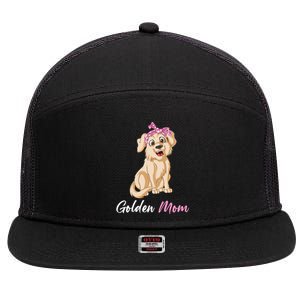 Golden Mom 7 Panel Mesh Trucker Snapback Hat