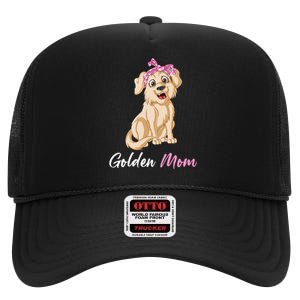 Golden Mom High Crown Mesh Back Trucker Hat