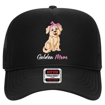 Golden Mom High Crown Mesh Back Trucker Hat