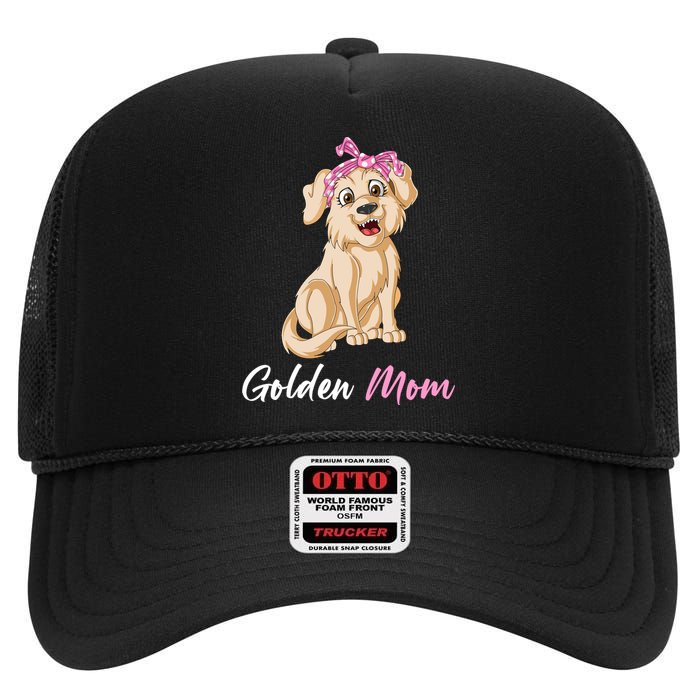 Golden Mom High Crown Mesh Back Trucker Hat