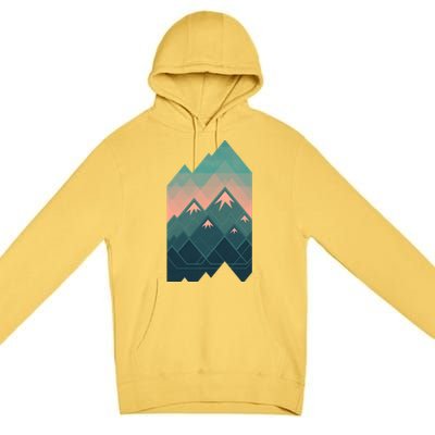 Geometric Mountains Premium Pullover Hoodie