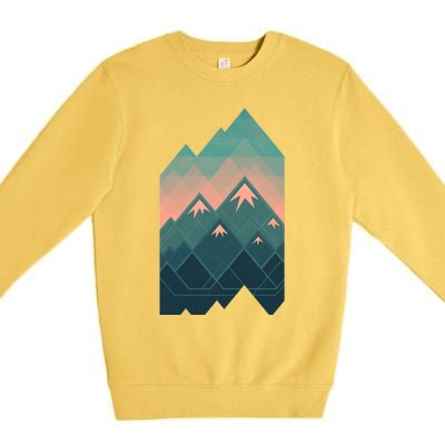 Geometric Mountains Premium Crewneck Sweatshirt