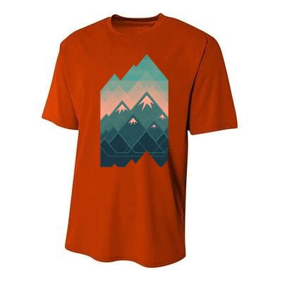 Geometric Mountains Performance Sprint T-Shirt