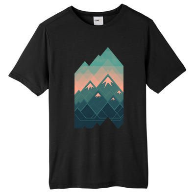 Geometric Mountains Tall Fusion ChromaSoft Performance T-Shirt