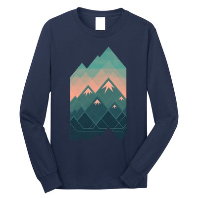 Geometric Mountains Long Sleeve Shirt