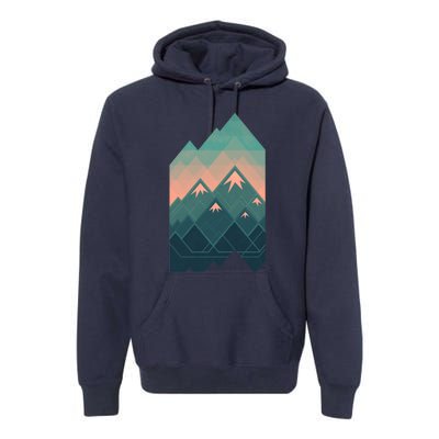 Geometric Mountains Premium Hoodie