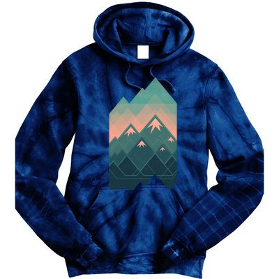 Geometric Mountains Tie Dye Hoodie