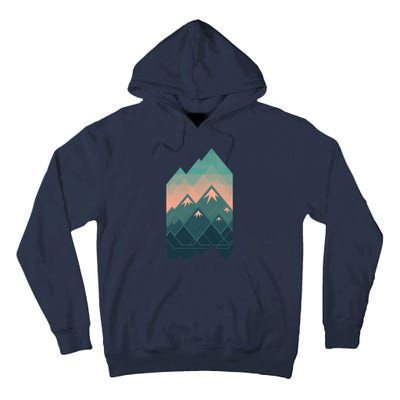 Geometric Mountains Tall Hoodie