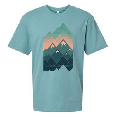 Geometric Mountains Sueded Cloud Jersey T-Shirt