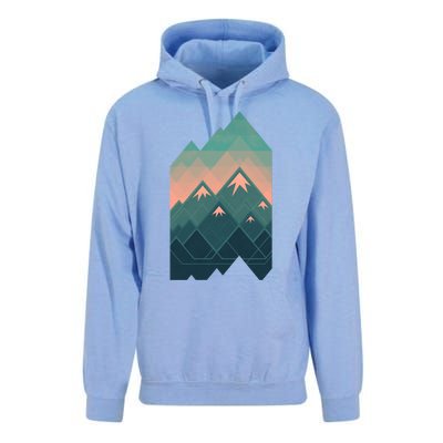 Geometric Mountains Unisex Surf Hoodie