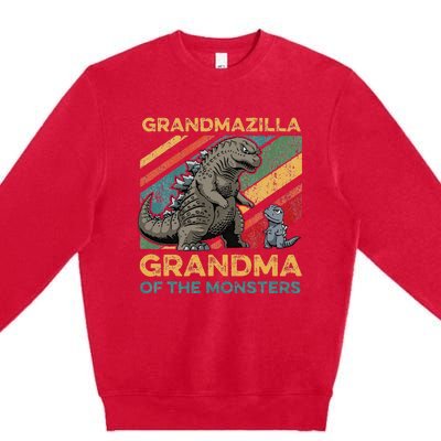 Grandmazilla Monster Grandma Holiday Costume Premium Crewneck Sweatshirt