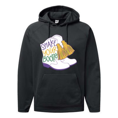 Girl Mardi Gras Shake Your Bootie Performance Fleece Hoodie