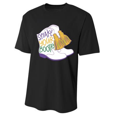 Girl Mardi Gras Shake Your Bootie Performance Sprint T-Shirt