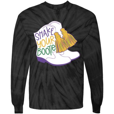 Girl Mardi Gras Shake Your Bootie Tie-Dye Long Sleeve Shirt