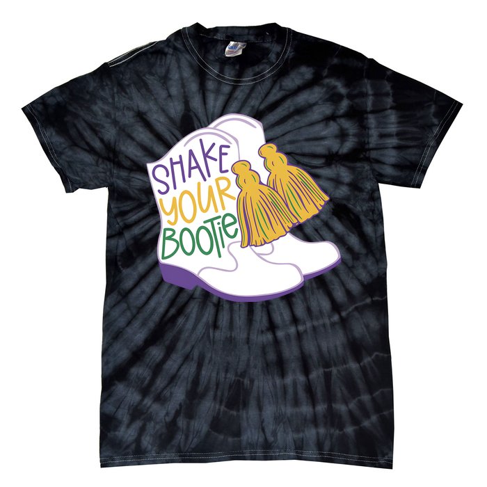 Girl Mardi Gras Shake Your Bootie Tie-Dye T-Shirt