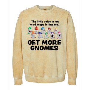 Get More Gnomes Funny Garden Gnome For Gardener Colorblast Crewneck Sweatshirt