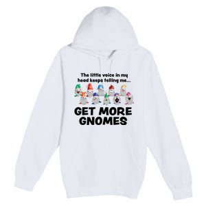 Get More Gnomes Funny Garden Gnome For Gardener Premium Pullover Hoodie