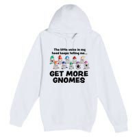 Get More Gnomes Funny Garden Gnome For Gardener Premium Pullover Hoodie