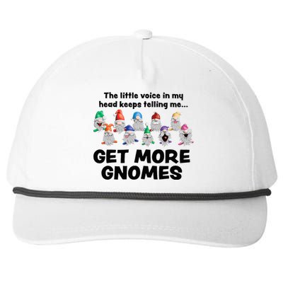 Get More Gnomes Funny Garden Gnome For Gardener Snapback Five-Panel Rope Hat