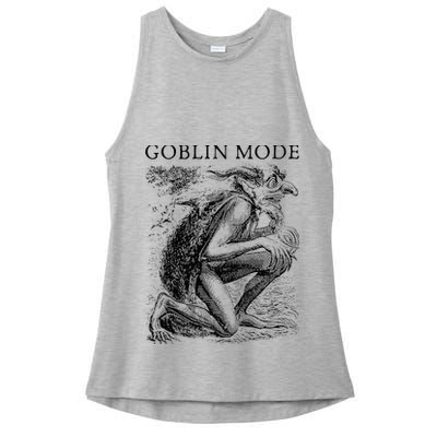 Goblin Mode Goblincore Vintage Aesthetic Funny Off Day Trend Ladies PosiCharge Tri-Blend Wicking Tank