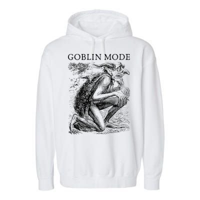 Goblin Mode Goblincore Vintage Aesthetic Funny Off Day Trend Garment-Dyed Fleece Hoodie