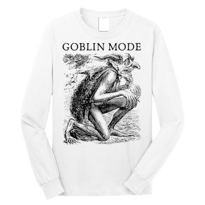 Goblin Mode Goblincore Vintage Aesthetic Funny Off Day Trend Long Sleeve Shirt