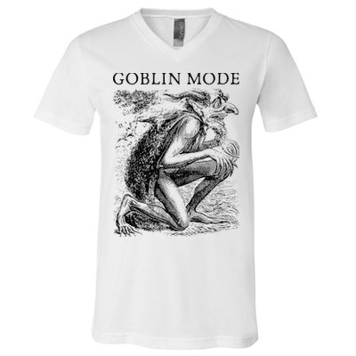 Goblin Mode Goblincore Vintage Aesthetic Funny Off Day Trend V-Neck T-Shirt