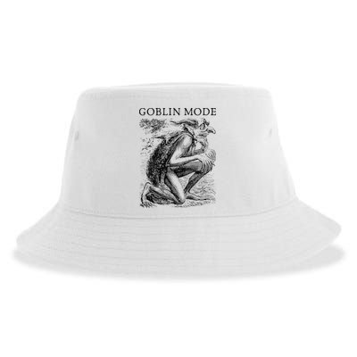 Goblin Mode Goblincore Vintage Aesthetic Funny Off Day Trend Sustainable Bucket Hat