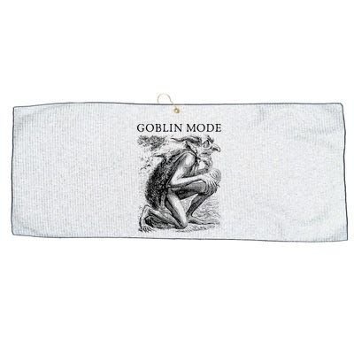 Goblin Mode Goblincore Vintage Aesthetic Funny Off Day Trend Large Microfiber Waffle Golf Towel
