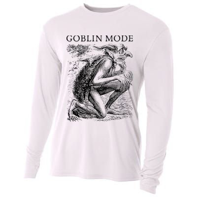 Goblin Mode Goblincore Vintage Aesthetic Funny Off Day Trend Cooling Performance Long Sleeve Crew