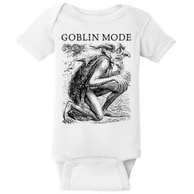 Goblin Mode Goblincore Vintage Aesthetic Funny Off Day Trend Baby Bodysuit