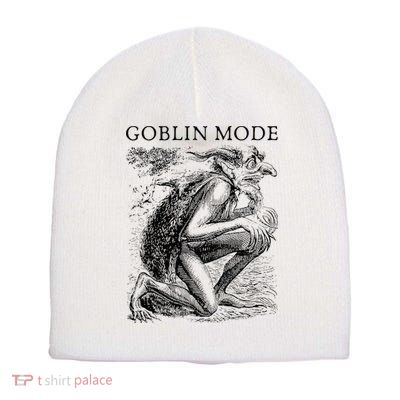 Goblin Mode Goblincore Vintage Aesthetic Funny Off Day Trend Short Acrylic Beanie