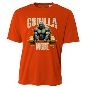 Gorilla Mode Gym Workout Beast Weightlifting Bodybuilding Gift Cooling Performance Crew T-Shirt