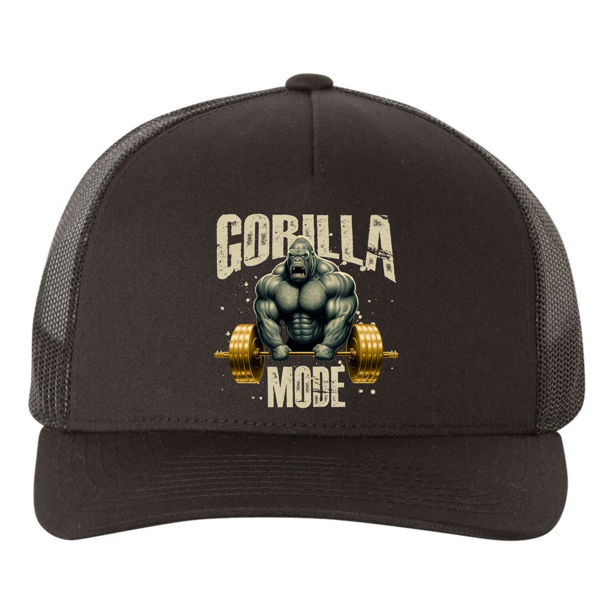 Gorilla Mode Gym Workout Beast Weightlifting Bodybuilding Gift Yupoong Adult 5-Panel Trucker Hat