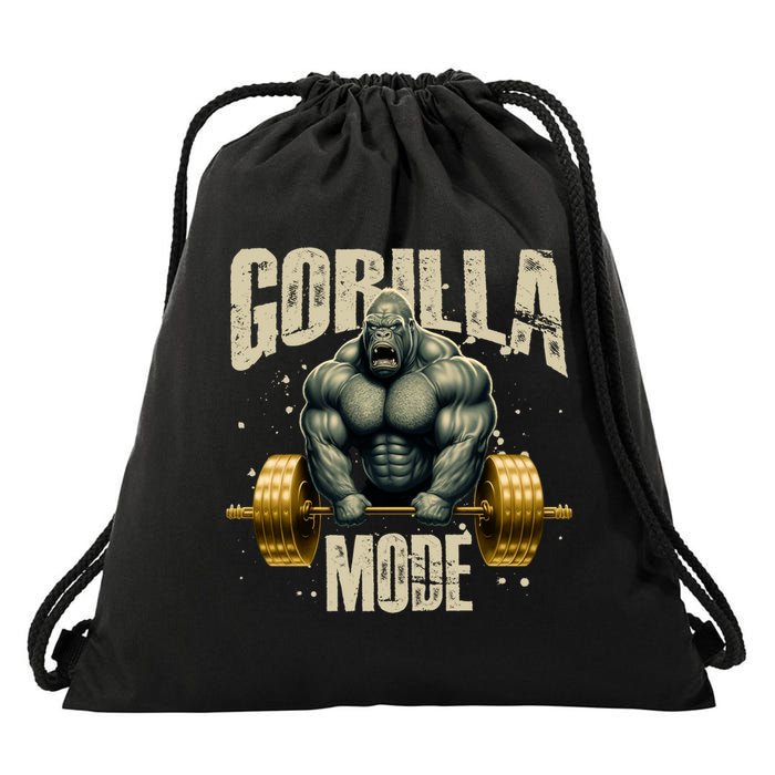 Gorilla Mode Gym Workout Beast Weightlifting Bodybuilding Gift Drawstring Bag