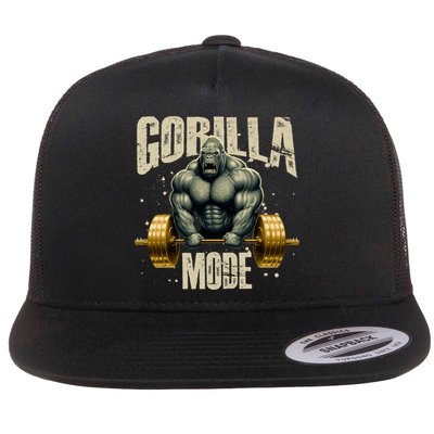 Gorilla Mode Gym Workout Beast Weightlifting Bodybuilding Gift Flatbill Hat