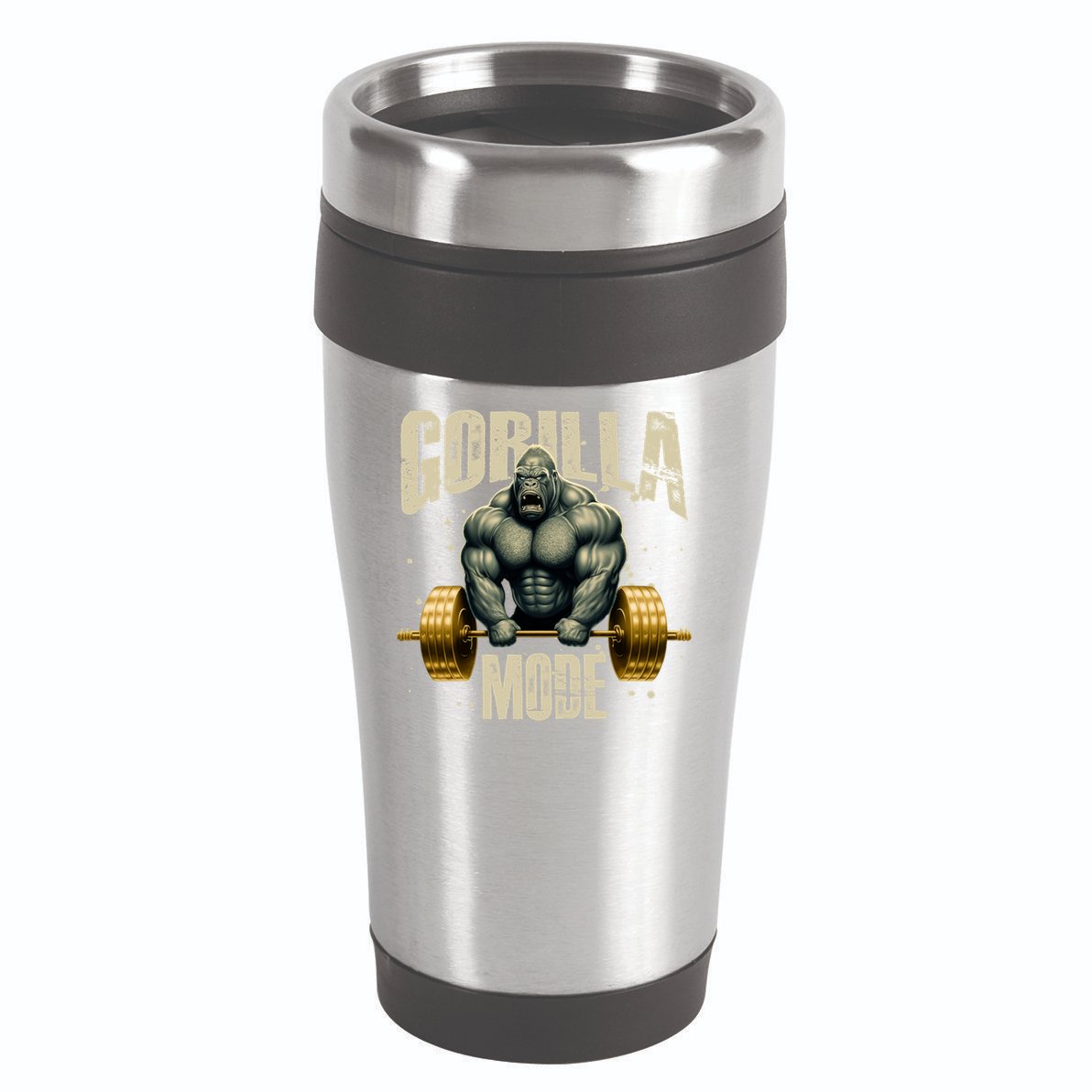 Gorilla Mode Gym Workout Beast Weightlifting Bodybuilding Gift 16oz Travel Tumbler