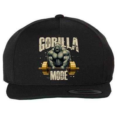 Gorilla Mode Gym Workout Beast Weightlifting Bodybuilding Gift Wool Snapback Cap