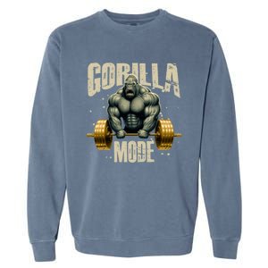 Gorilla Mode Gym Workout Beast Weightlifting Bodybuilding Gift Garment-Dyed Sweatshirt