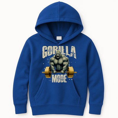 Gorilla Mode Gym Workout Beast Weightlifting Bodybuilding Gift Kids Hoodie