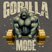 Gorilla Mode Gym Workout Beast Weightlifting Bodybuilding Gift Cotton Canvas Backpack