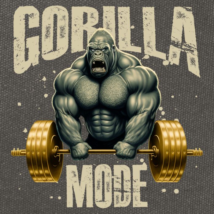 Gorilla Mode Gym Workout Beast Weightlifting Bodybuilding Gift Cotton Canvas Backpack