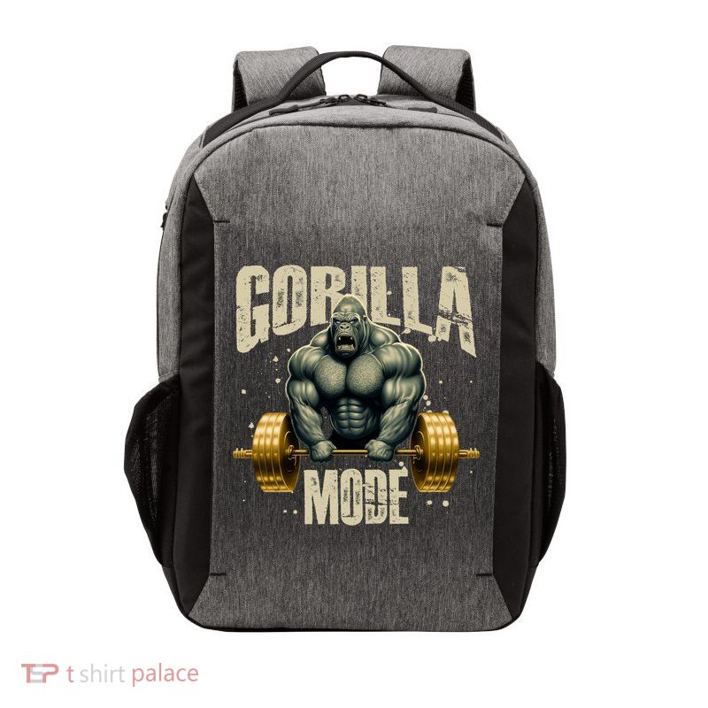 Gorilla Mode Gym Workout Beast Weightlifting Bodybuilding Gift Vector Backpack