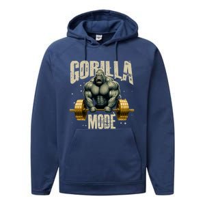 Gorilla Mode Gym Workout Beast Weightlifting Bodybuilding Gift Performance Fleece Hoodie