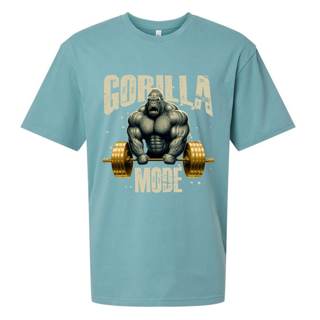 Gorilla Mode Gym Workout Beast Weightlifting Bodybuilding Gift Sueded Cloud Jersey T-Shirt