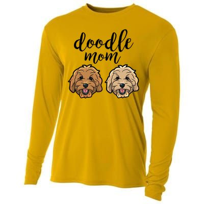 Goldendoodle Mom Great Gift Doodle Mom Cute Goldendoodle Cool Gift Cooling Performance Long Sleeve Crew